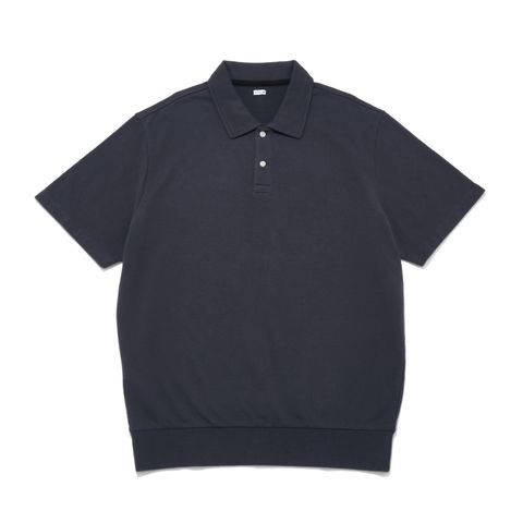 SWEAT POLO SHIRT [DARK GRAY]
