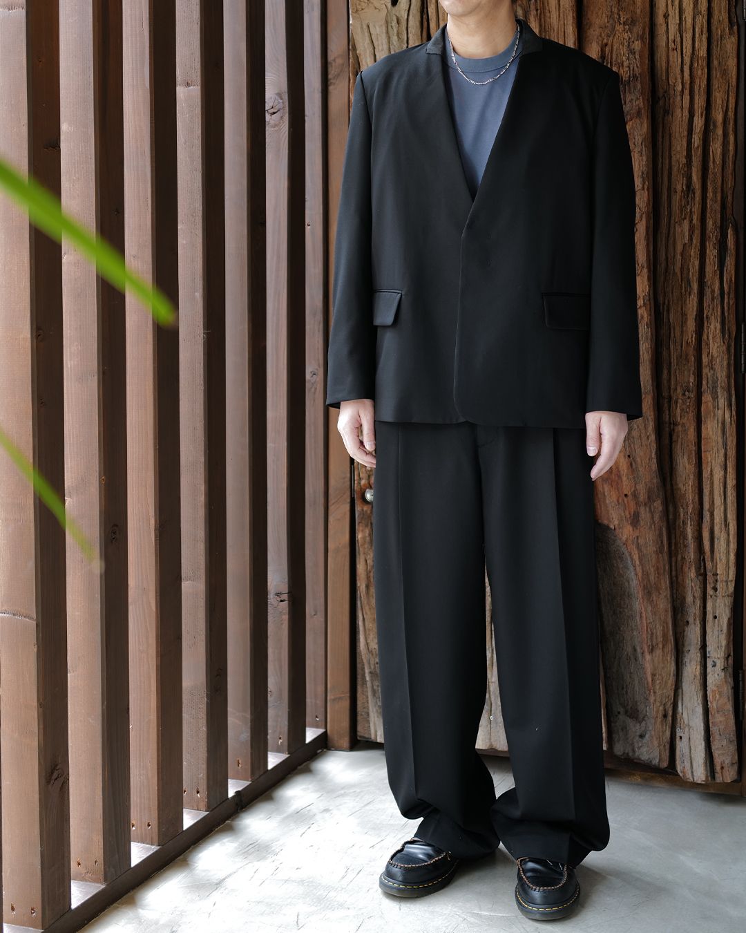 NO COLLAR JACKET Black