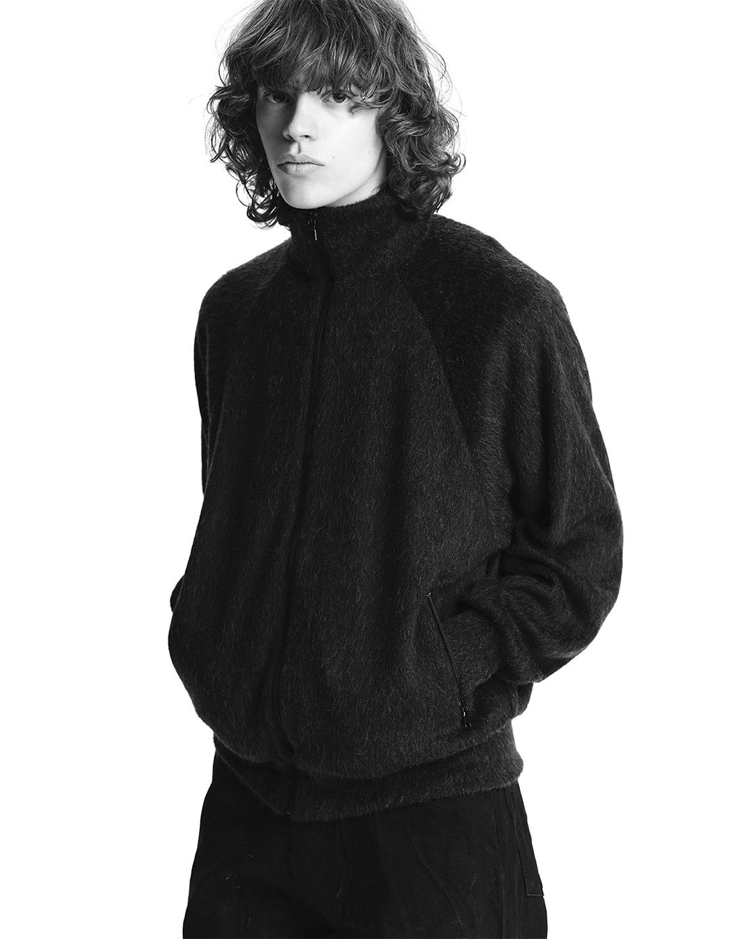 A.Wool Shaggy Track Jacket CGR