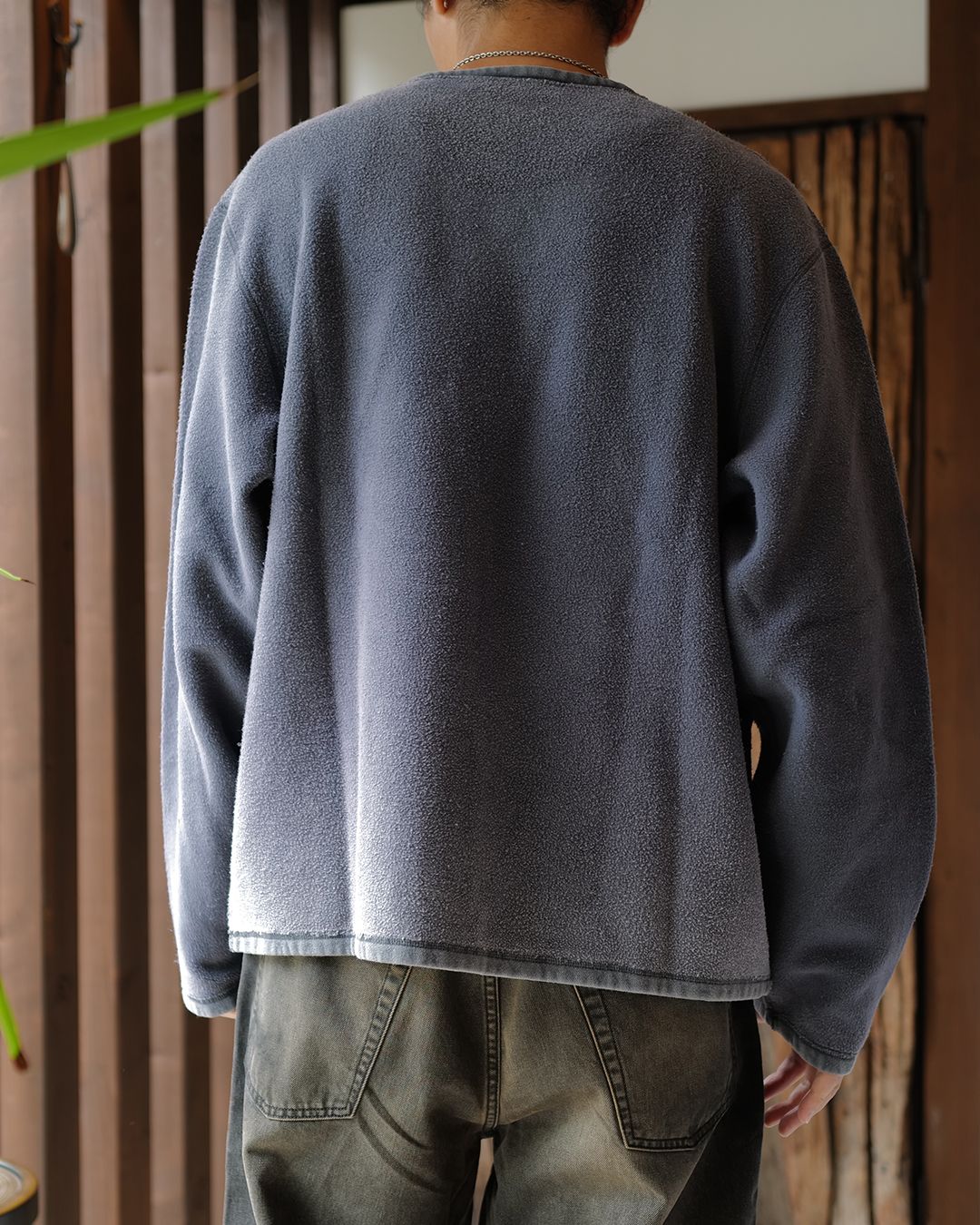 DOUBLE LOCK U NECK  Grape Alloy Star Fleece