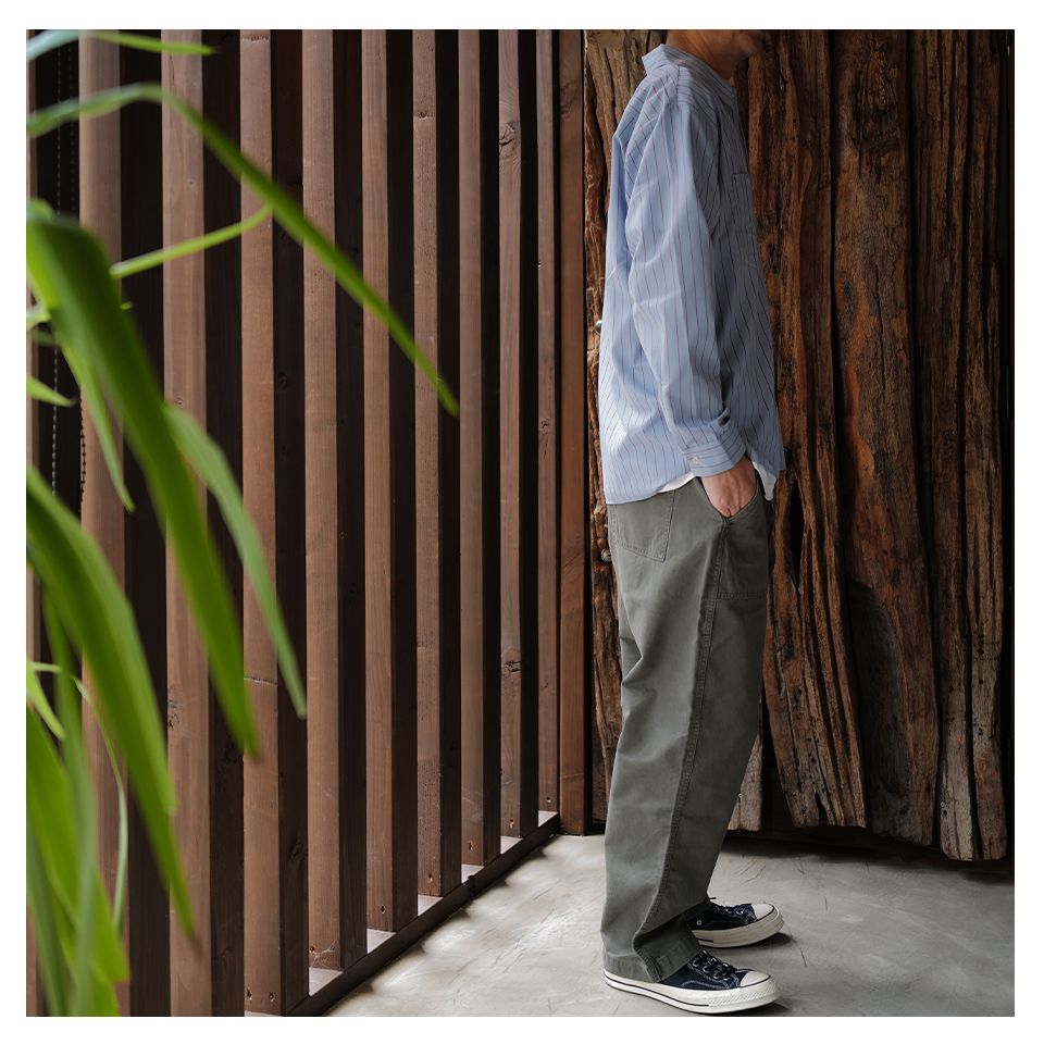 SQ-24SS-SH-05 WORK SHIRT  SAXE