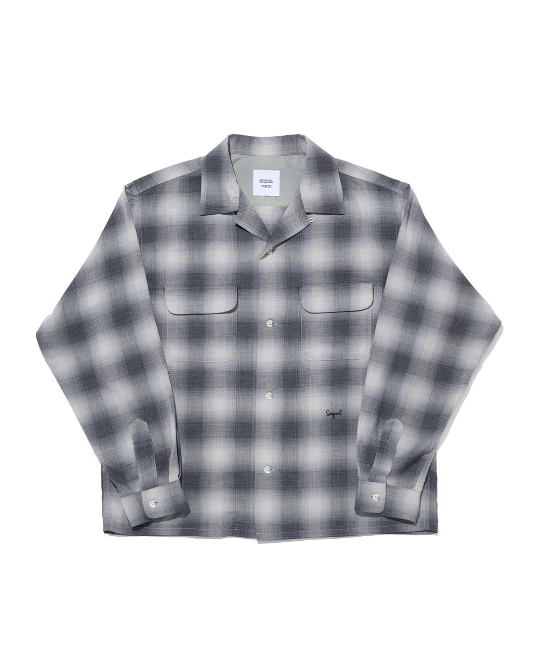 SQ-26AW-SH-01 OPEN COLLAR SHIRT [BLACK]