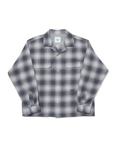 SQ-26AW-SH-01 OPEN COLLAR SHIRT [BLACK]