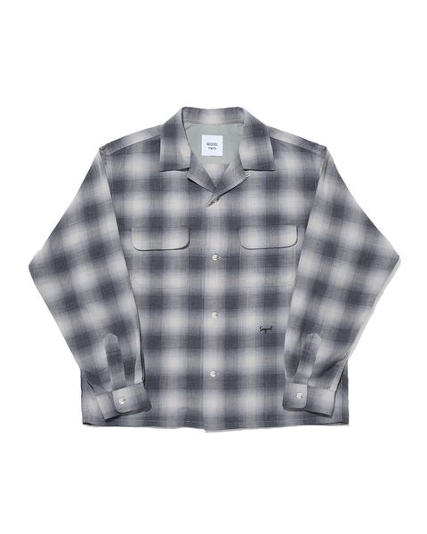 SQ-26AW-SH-01 OPEN COLLAR SHIRT [BLACK]