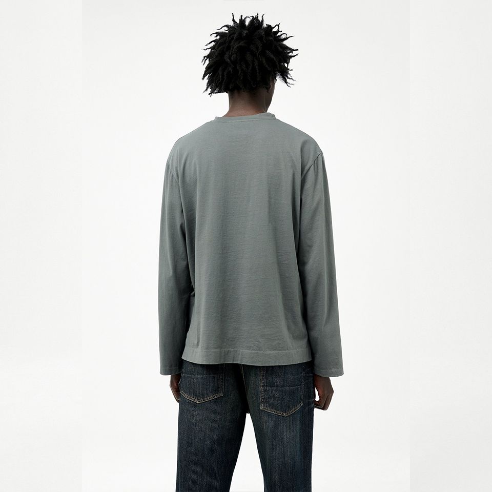 BOX LONGSLEEVE   Grey Sage Clean Jersey