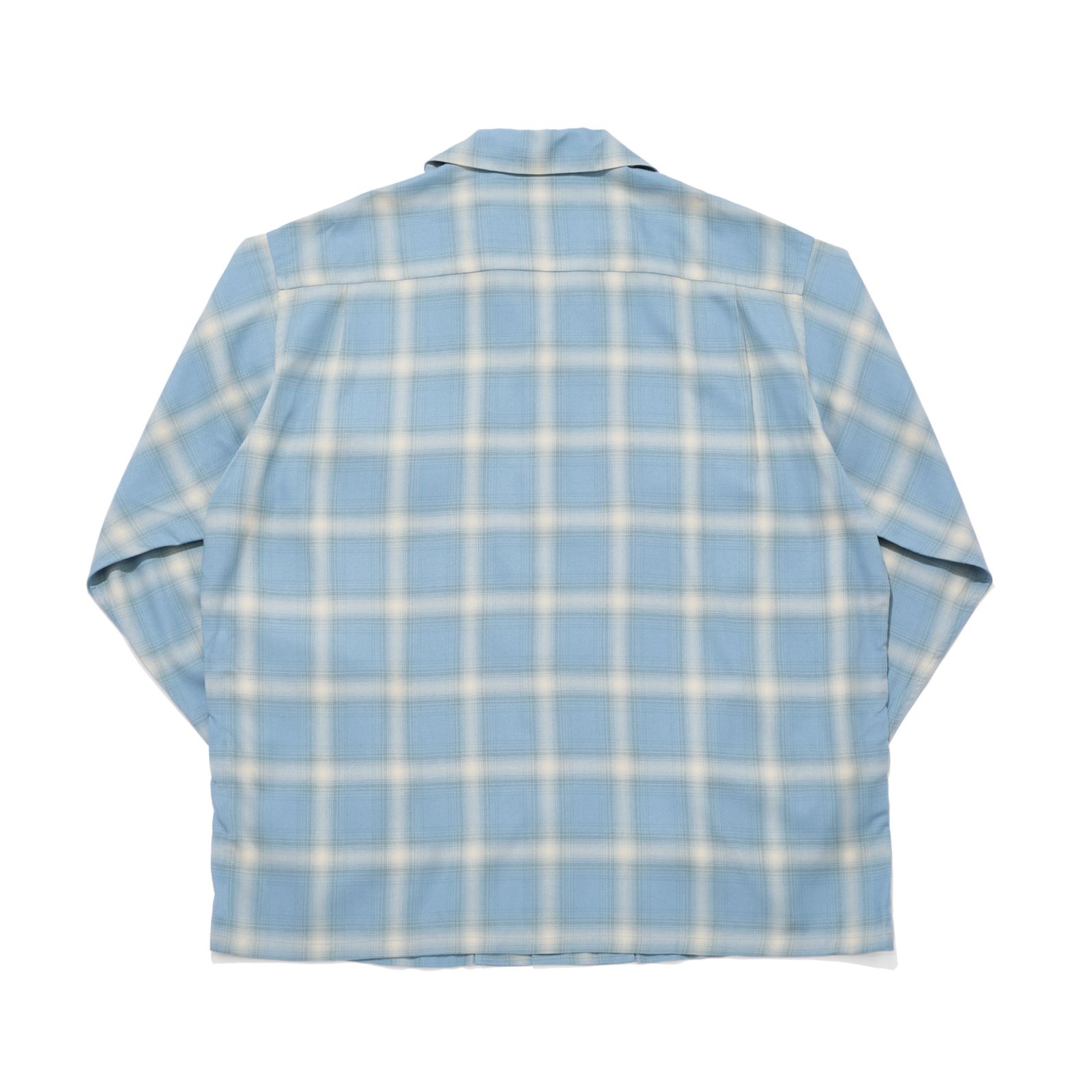 OMBRE CHECK LONG SLEEVE SHIRT [SAXE]