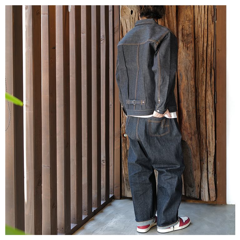 SEQUEL - SQ-23AW-PT-02 FRAGMENT x SEQUEL RIGID DENIM PANTS INDIGO  