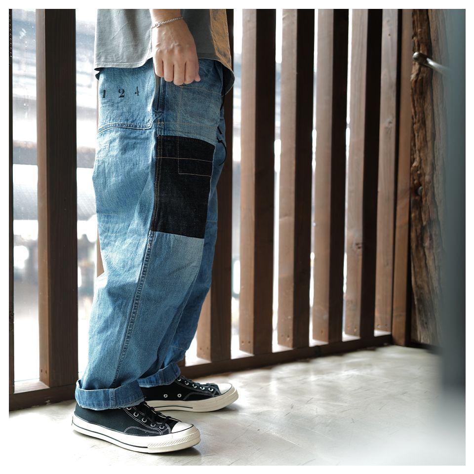 【Last1 XL】 DM1-1 Denim Cargo [CUSTOMISED] Light Indigo