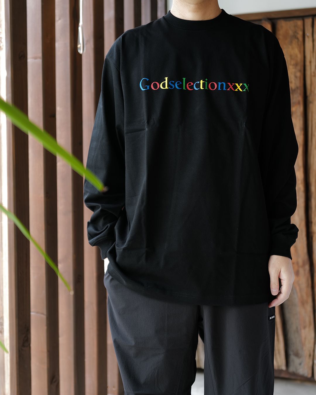 GX-A26-LT-05   LONG SLEEVE T-SHIRT   BLACK