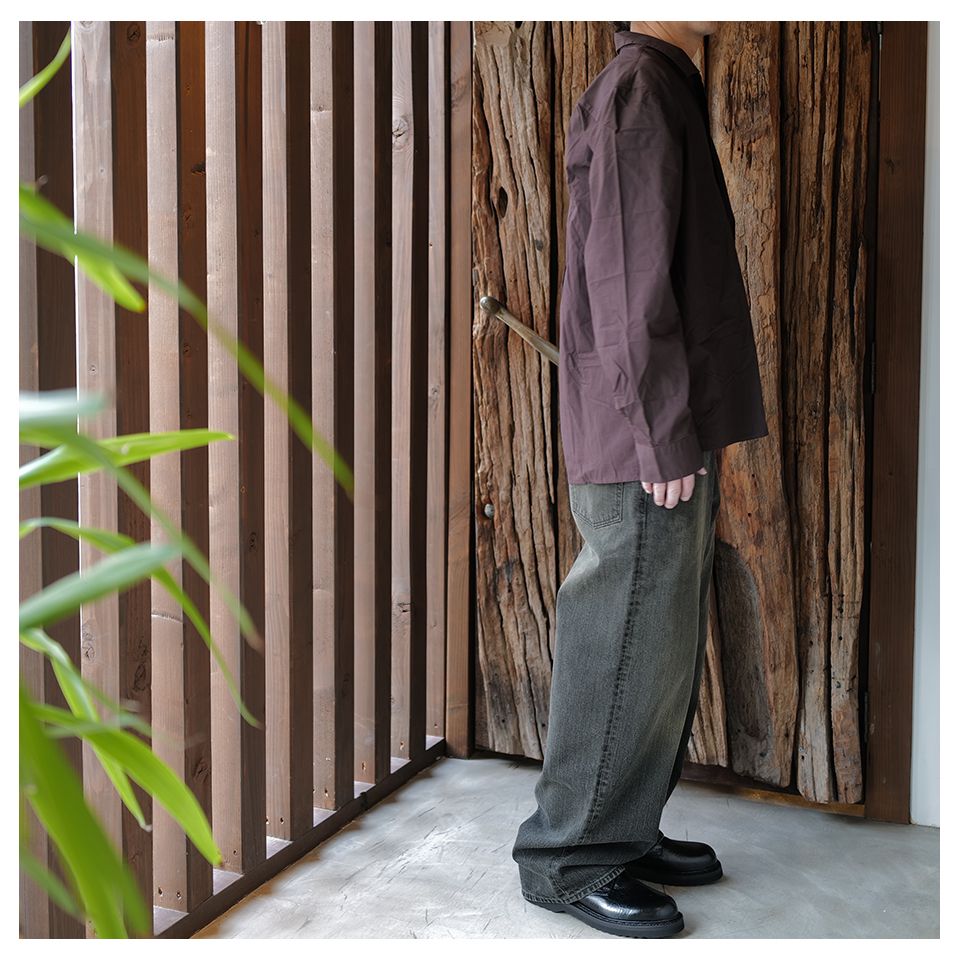 DUO SHIRT  Hefty Brown Coarse Poplin