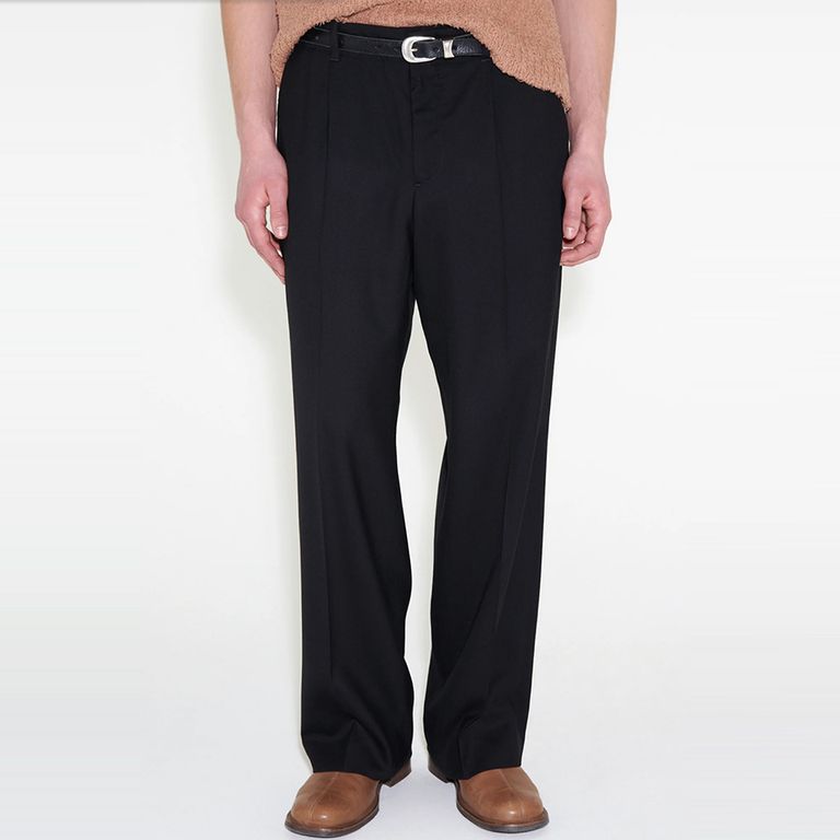 OUR LEGACY - BORROWED CHINO Black Panama Wool | River