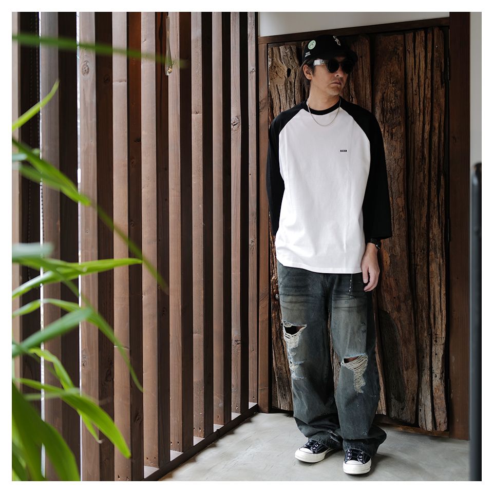GX-A25-RT-02   RAGLAN SLEEVE T-SHIRT   WHITE