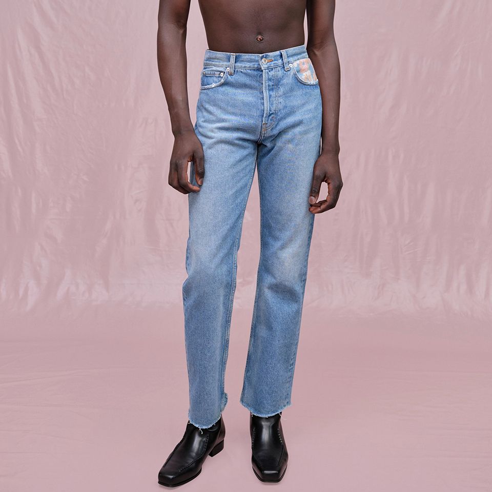 Séfr - Straight Cut Jeans （Flower denim） | River