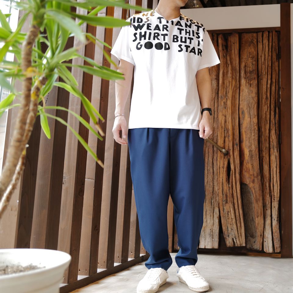 MARNI - 【ラスト1点Size48】TROPICAL WOOL PANTS Blue | River MARNI - 【ラスト1点Size48】TROPICAL WOOL PANTS Blue | River
