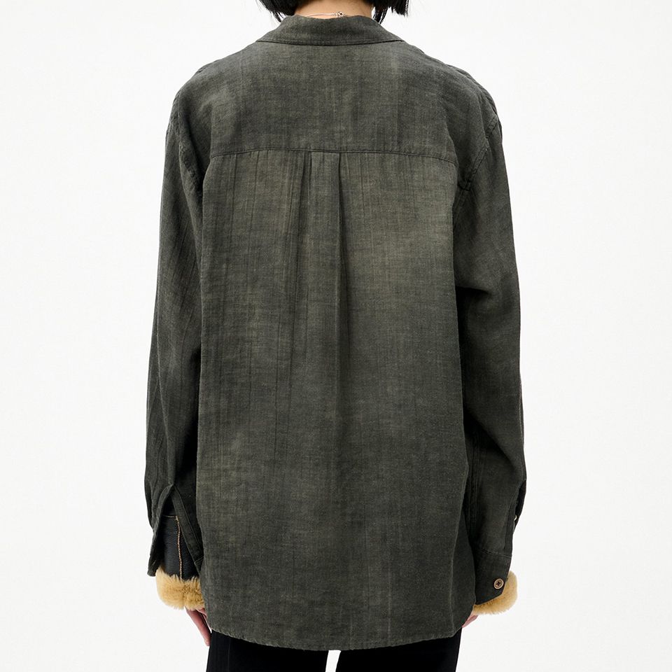 ABOVE SHIRT   Dark Cloud Sparse Cotton Wool