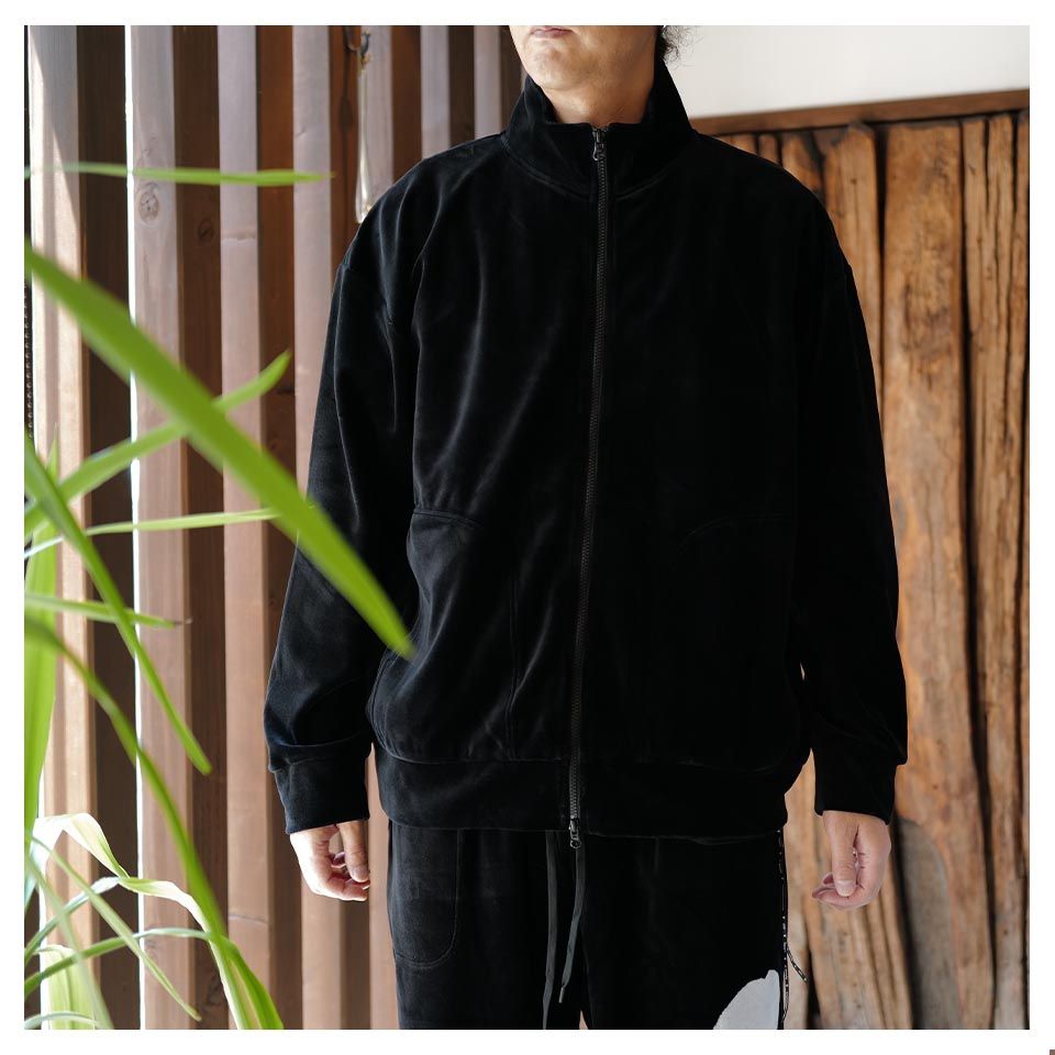 【Last1 M】 【MASTERMIND WORLD】 VELOUR TRACK JACKET  BLACK