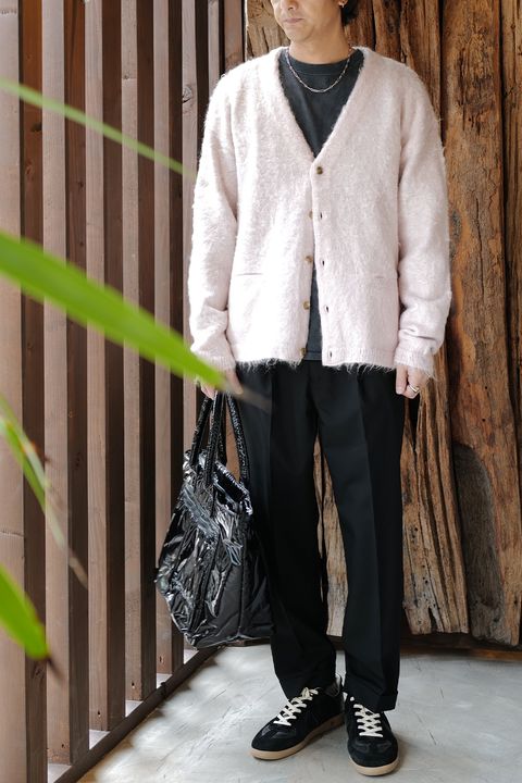 MINEDENIM -Shaggy Mohair Knit Cardigan-