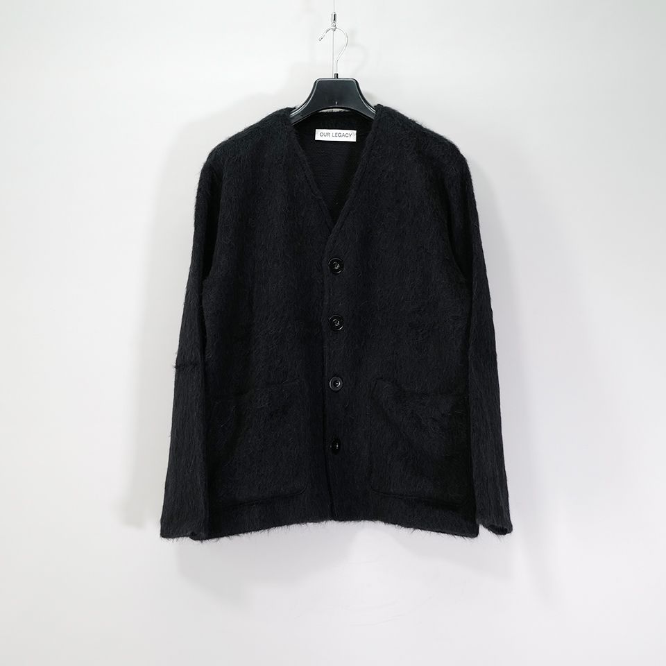 OUR LEGACY - CARDIGAN BLACK MOHAIR. | River