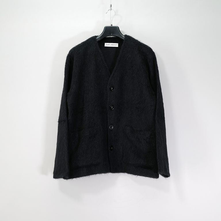 OUR LEGACY - CARDIGAN BLACK MOHAIR. | River 