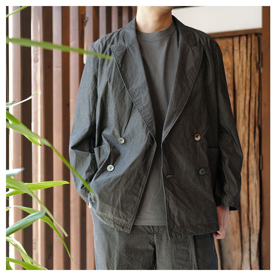 Washed Dungaree Unconstructed D/B Tailored JKT