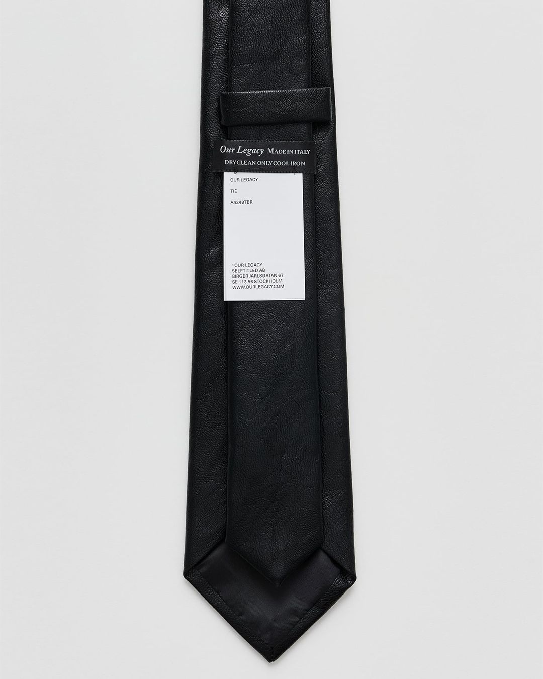 TIE   Black Real Fake Leather