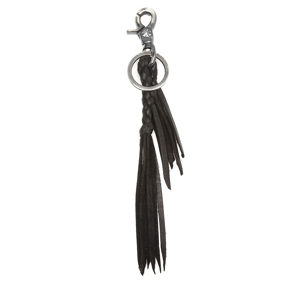 ISAMU KATAYAMA BACKLASH - BRAIDED DEERSKIN KEY RING Black | River