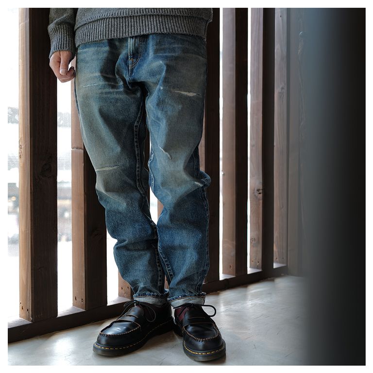 SEQUEL - SQ-24AW-PT-10 x FRAGMENT DAMAGE DENIM PANTS INDIGO | River 
