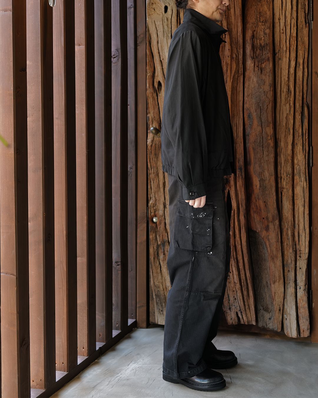 CASINO JACKET  Still Black Calm Cupro Cotton