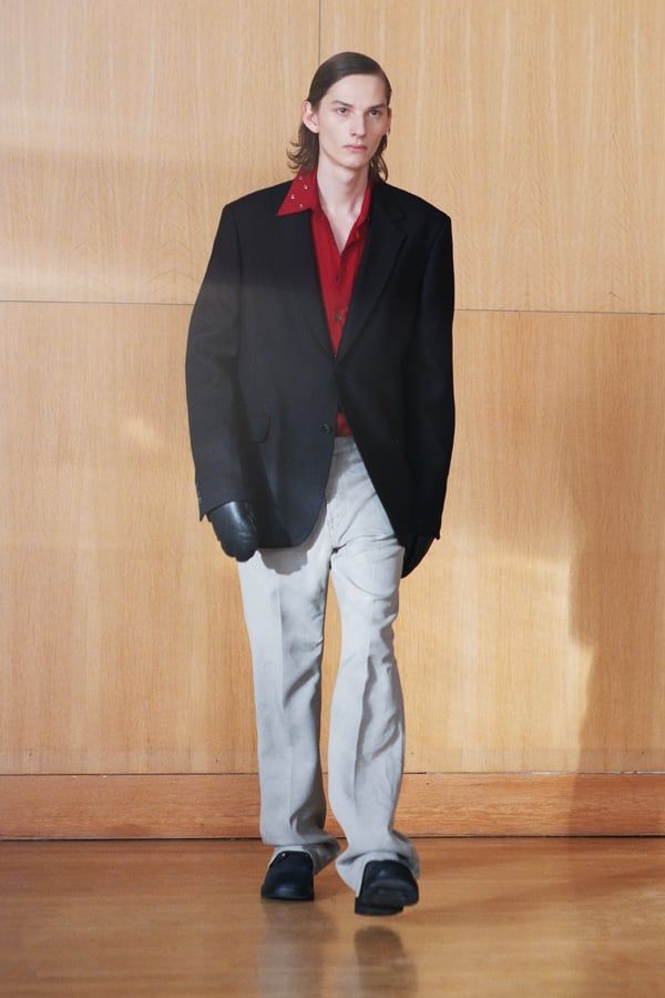 CEREMONY BLAZER   Coal Black Link Stripe Weave