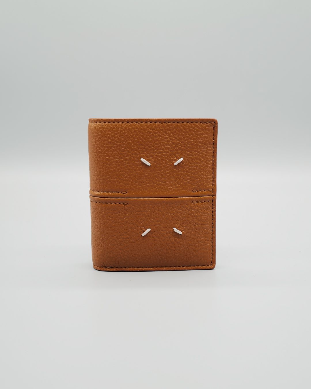 4ステッチ 2つ折りウォレット <ブラウン>
