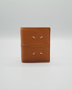 4ステッチ 2つ折りウォレット <ブラウン>