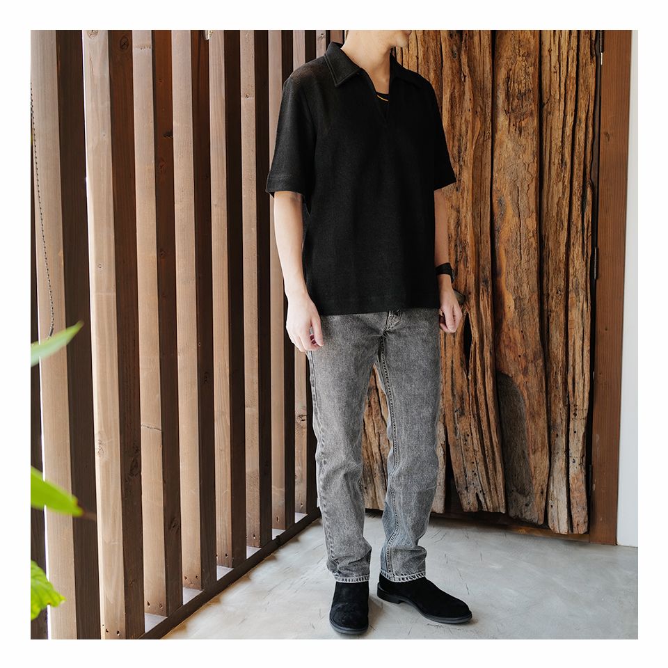 Séfr - MATE SHIRT (Black linen) | River