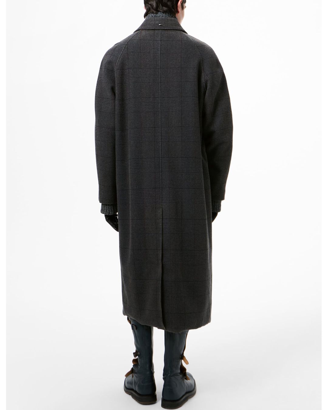 COLLAPSE CARCOAT   Bishop Check Tempered Wool