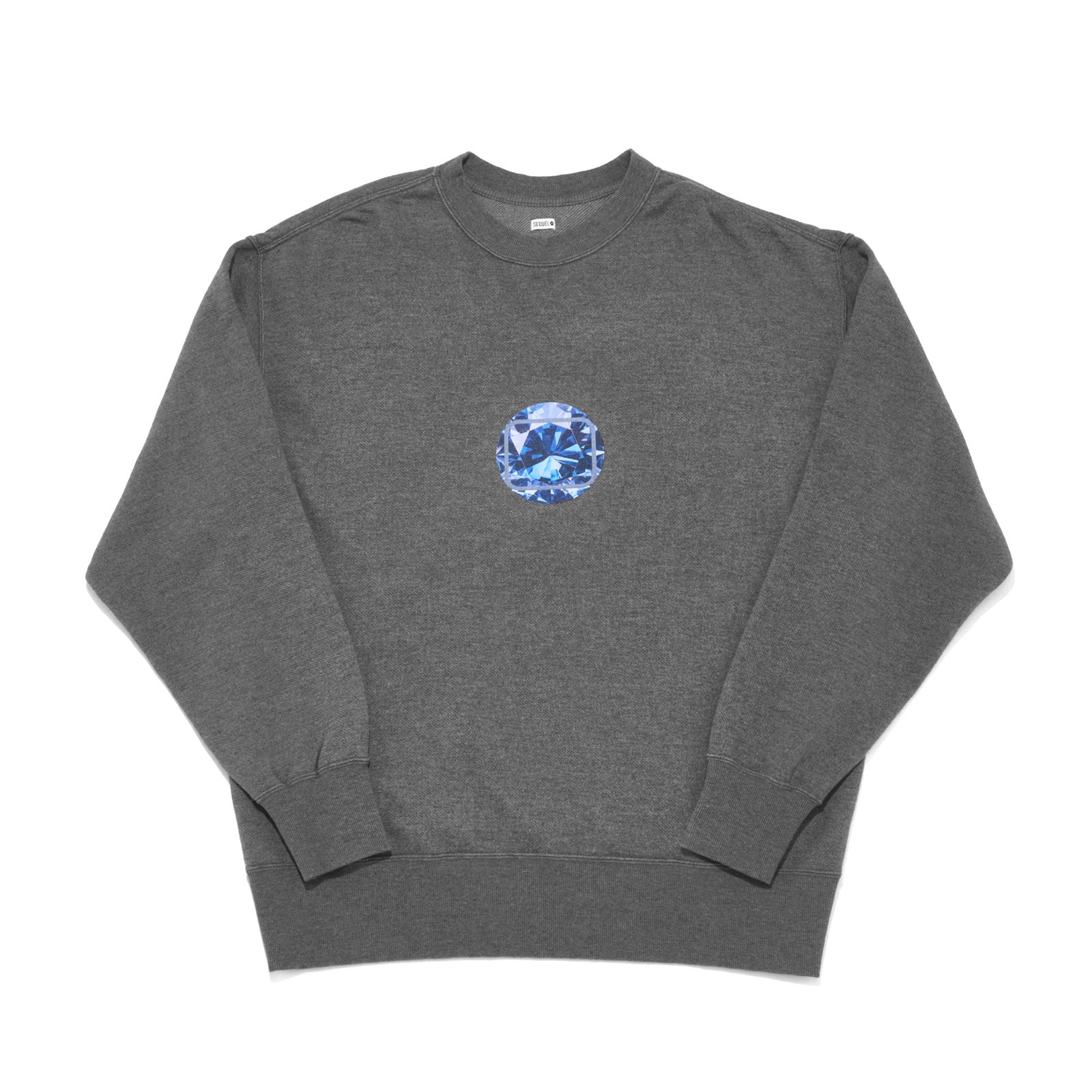 CREW NECK SWEAT GRAY .