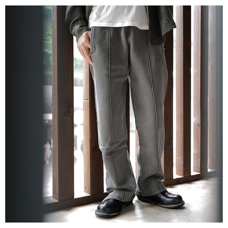 TRACK PANTS   Worn Black Hefty Fleece