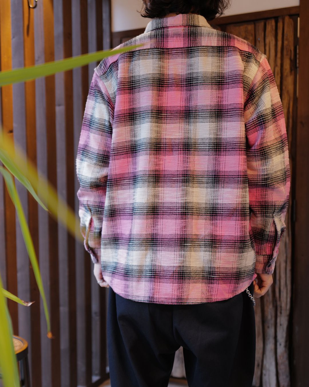 Heavy Cotton Flannel Ombre Work Shirt   PNK
