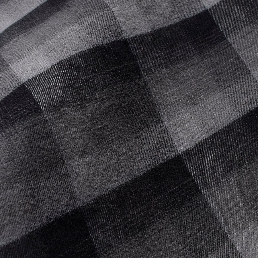 【Last1 Size2】C.R Flow Ombre Check Open Collar L/S SH
