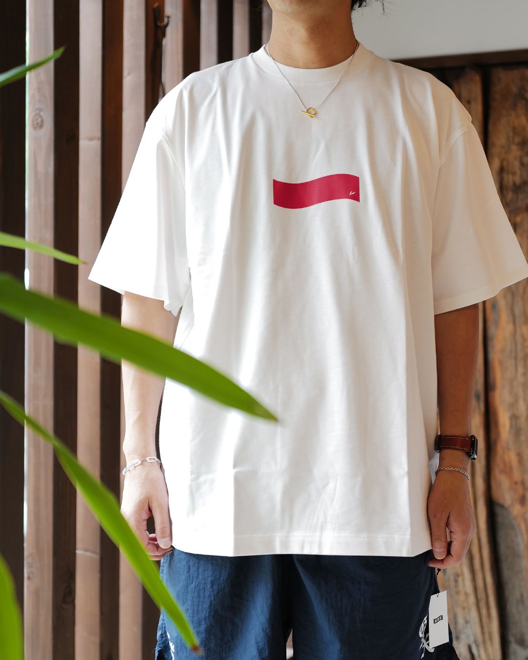 GX-S26-13FST-03 FRAGMENT x GOD SELECTION XXX  13anniversary T-shirts WHITE x RED