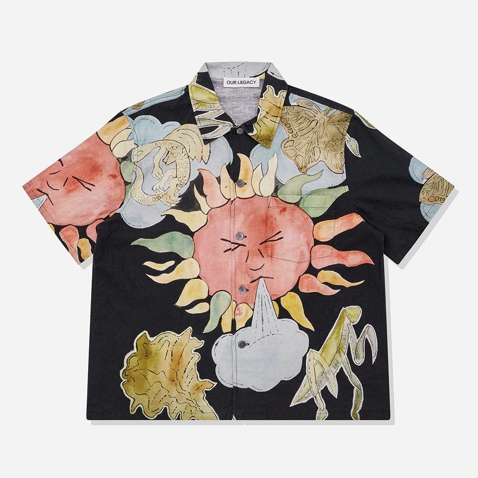 【Last1点 Size52】 BOX SHIRT SHORTSLEEVE  Solar Power Print