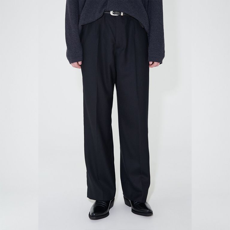OUR LEGACY - BORROWED CHINO Black Panama Wool | River