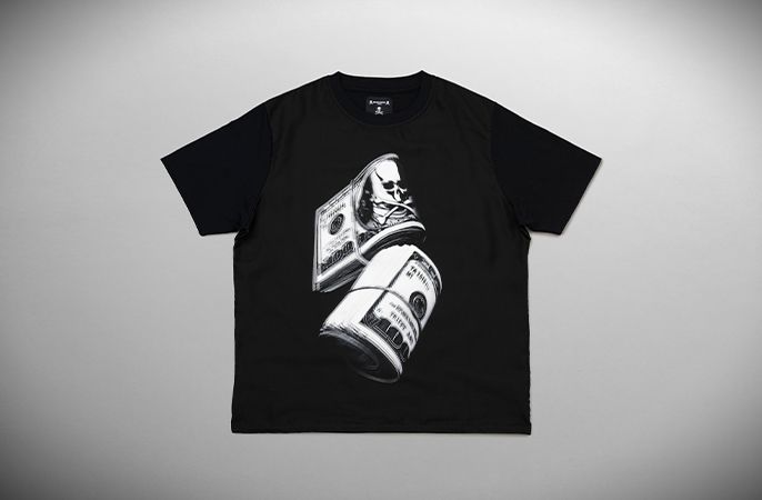 xTRIPPY ART  TEE $1,000  Black