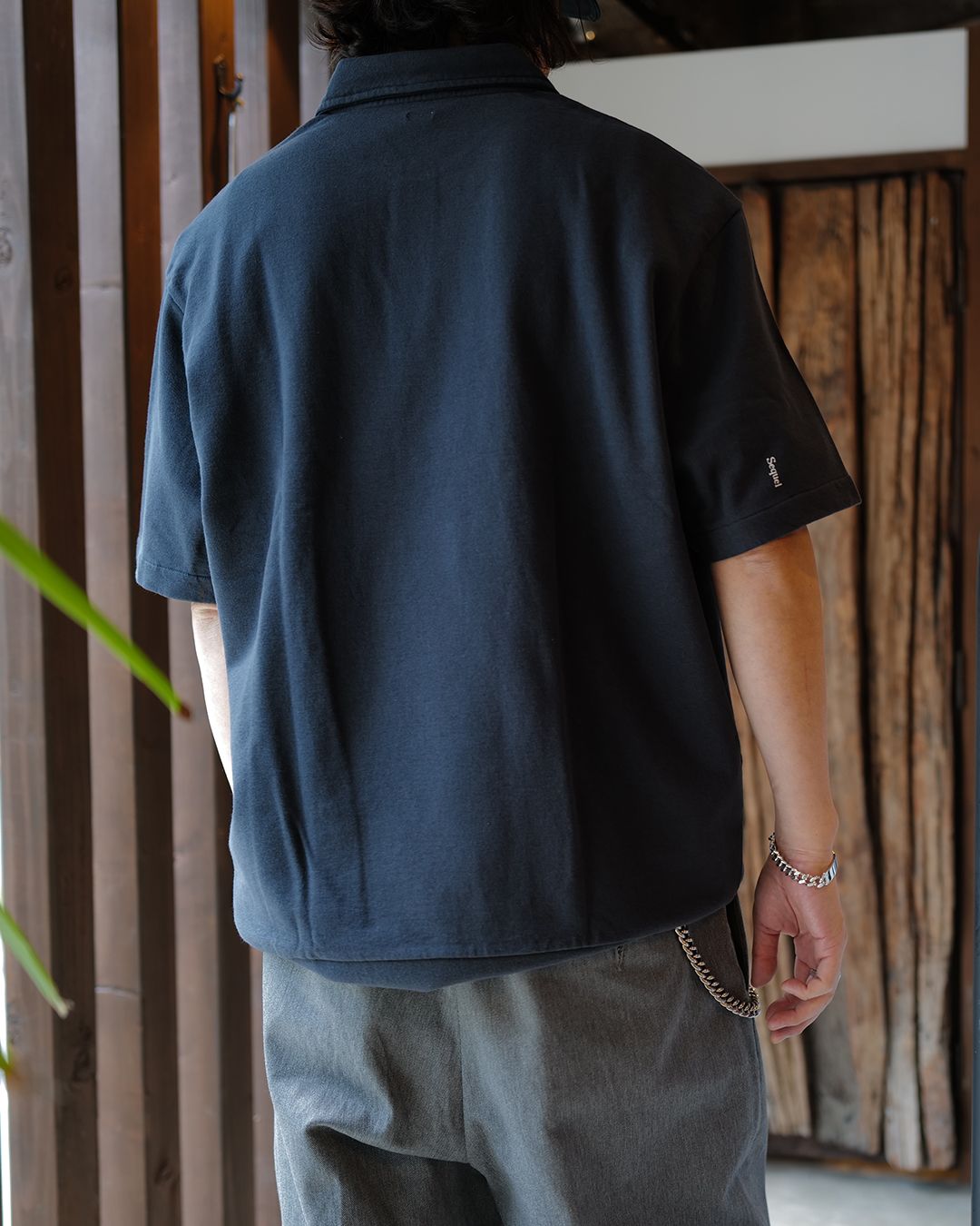 SWEAT POLO SHIRT [DARK GRAY]