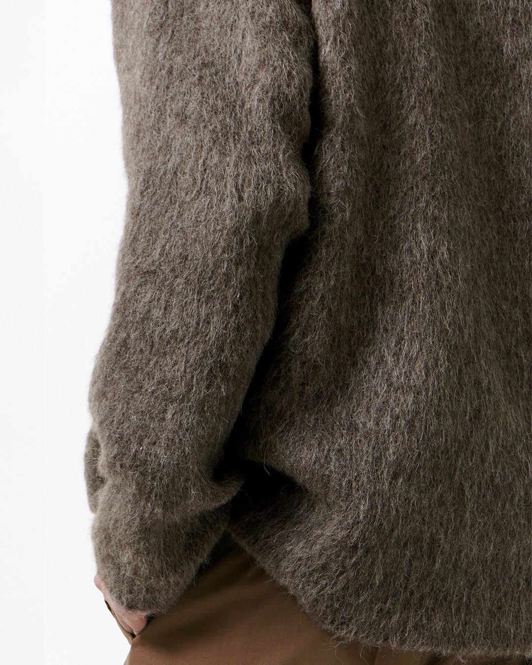 CARDIGAN Mole Grey Hairy Wool