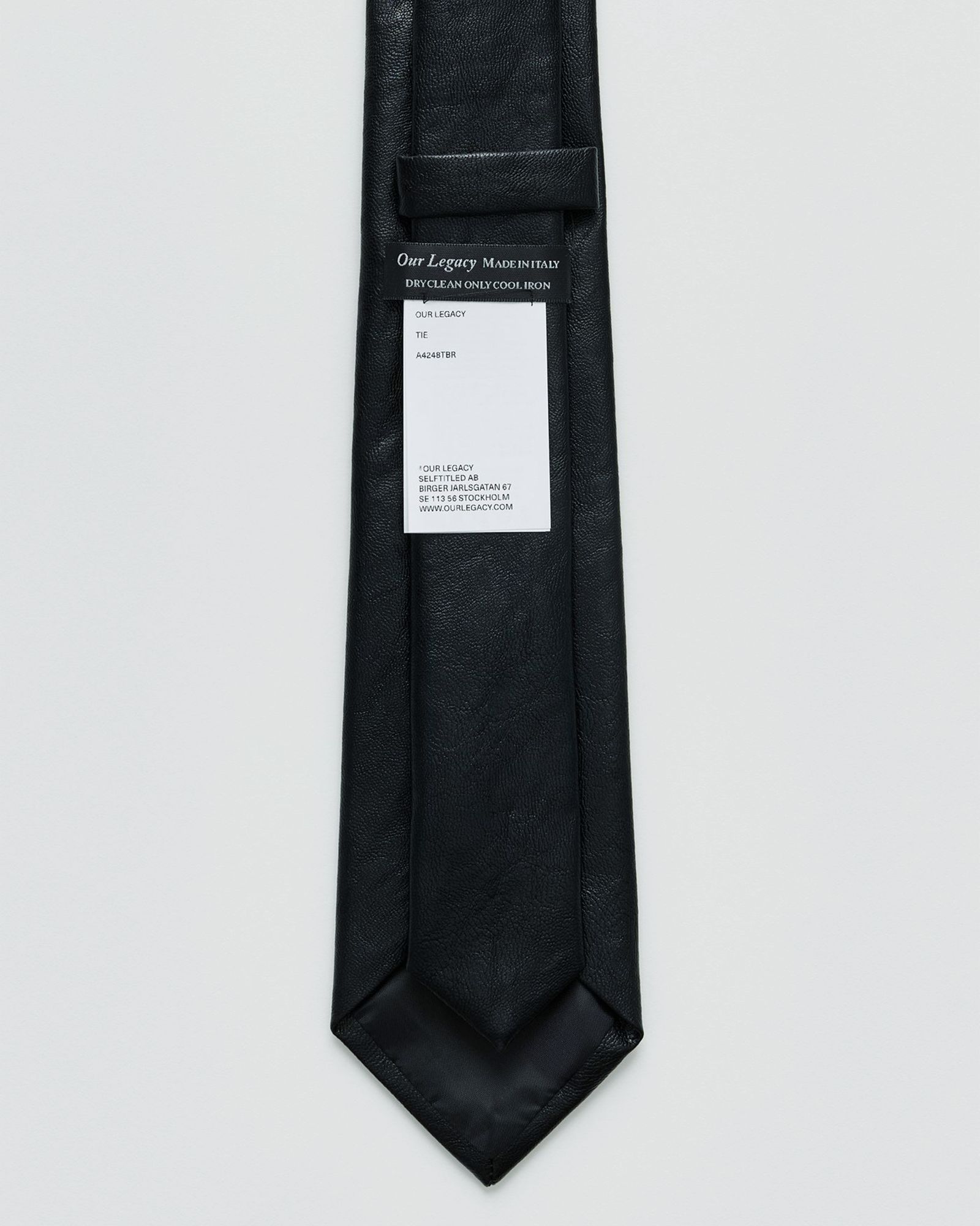 TIE  Black Real Fake Leather