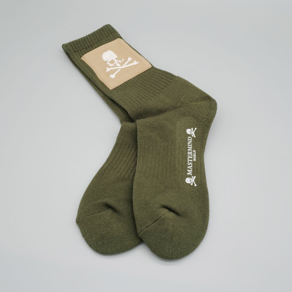 【MASTERMIND WORLD】 POCKET SOCKS  OLIVE
