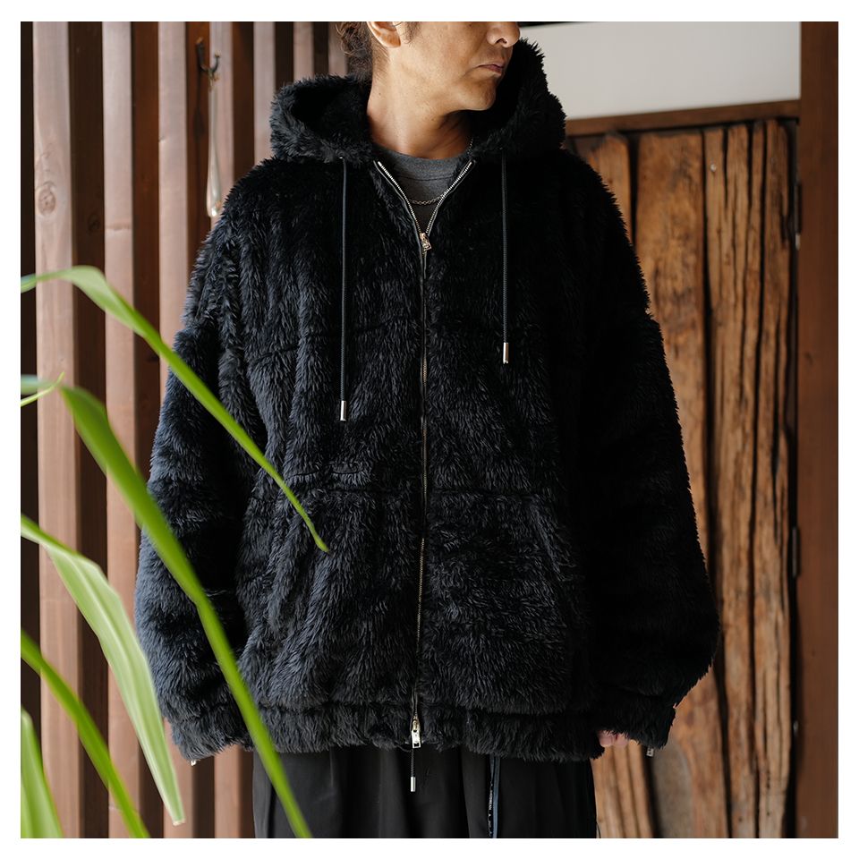 【mastermindJAPAN】 POLAR BEAR ZIP-UP HOODIE  BLACK