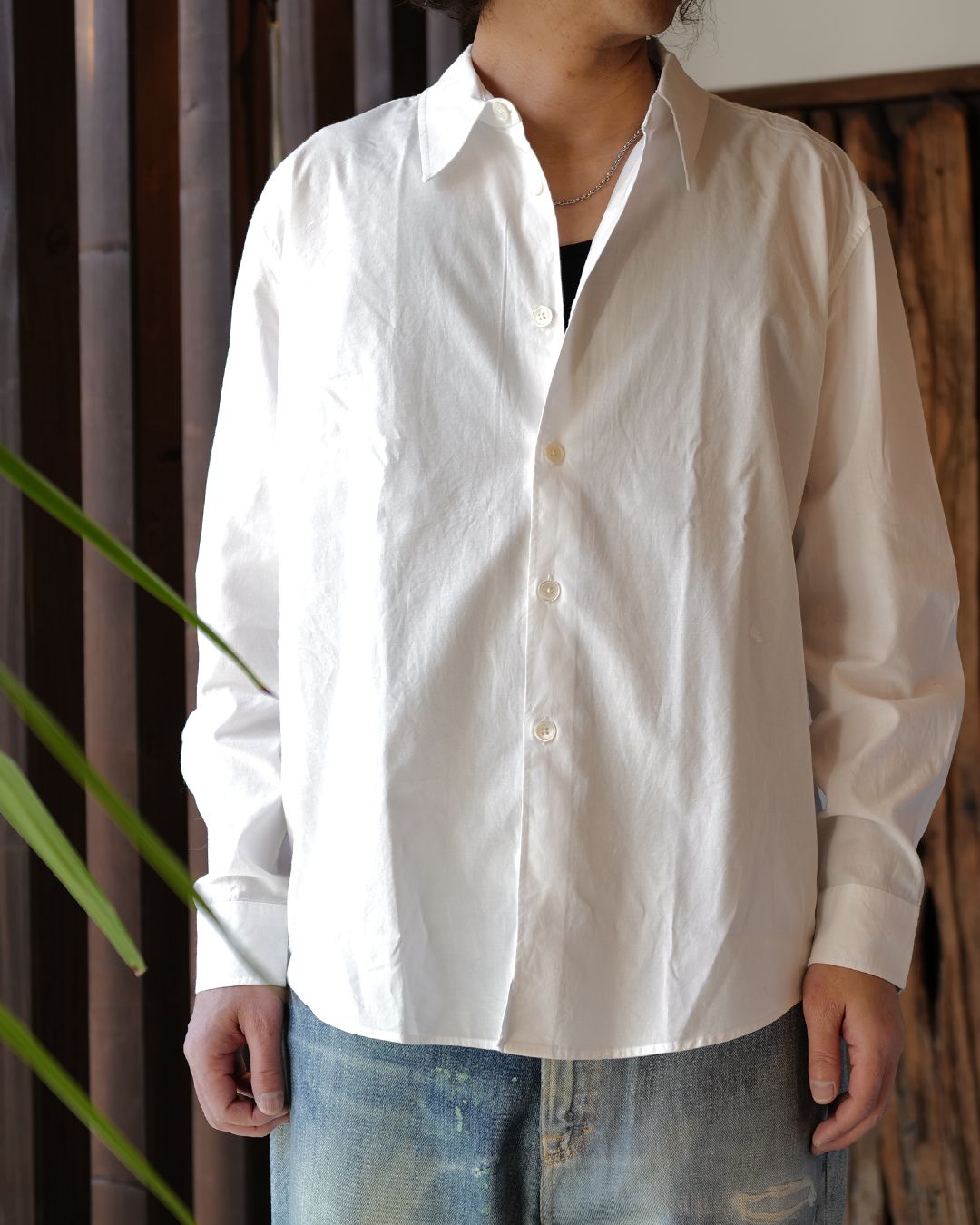 BEYOND SHIRT  White Liquid Poplin