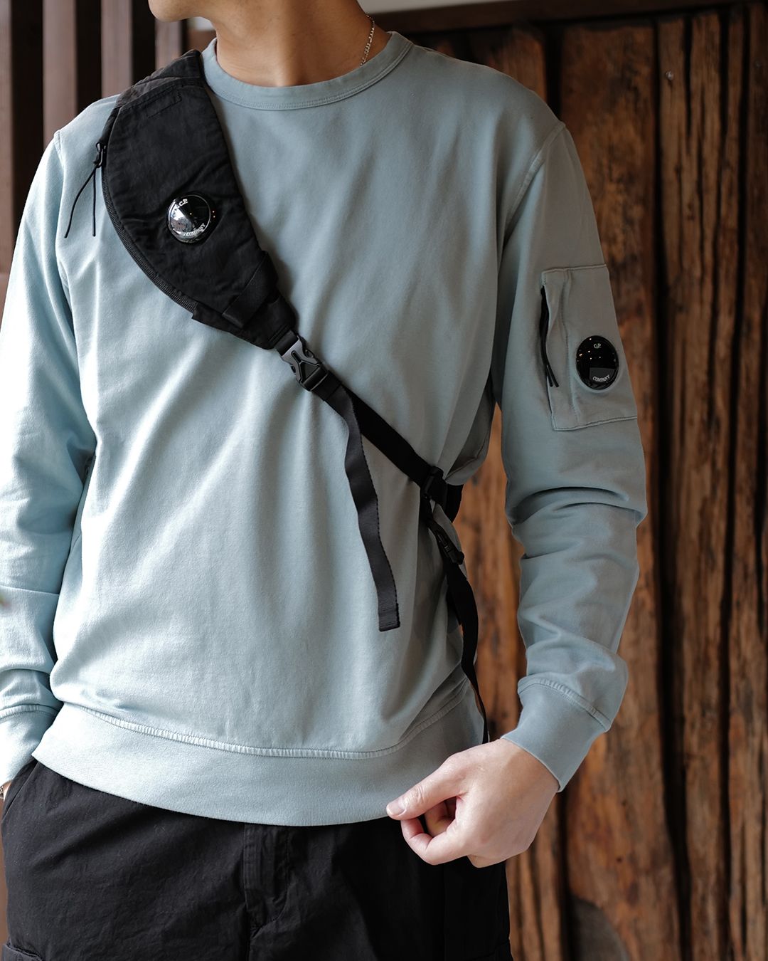 Nylon B Crossbody Backpack  Black