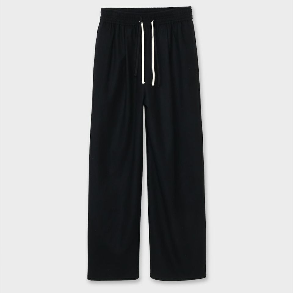 SUPER140Sダブルストリングスパンツ[BLACK]