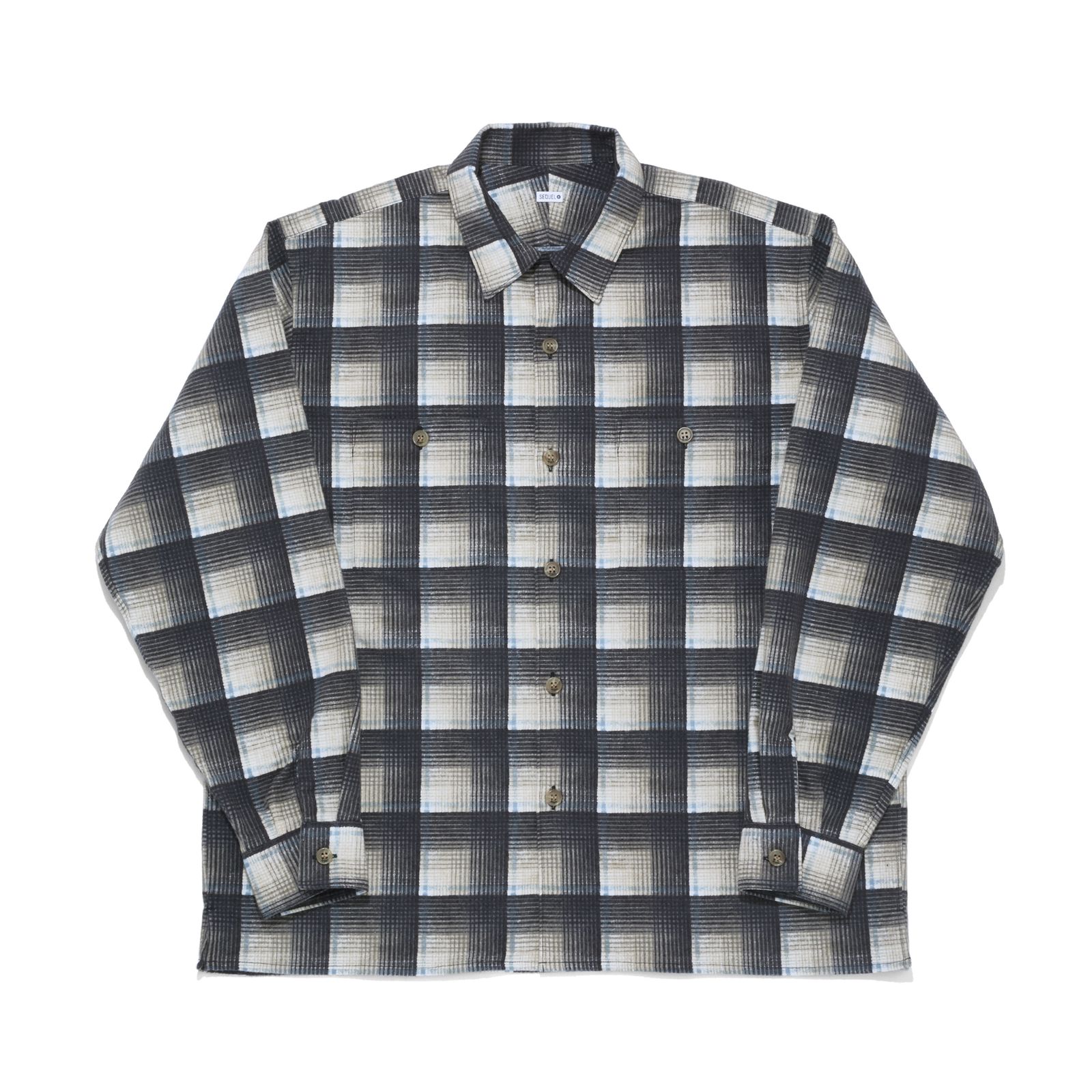 OPEN COLLAR SHIRT  Gray